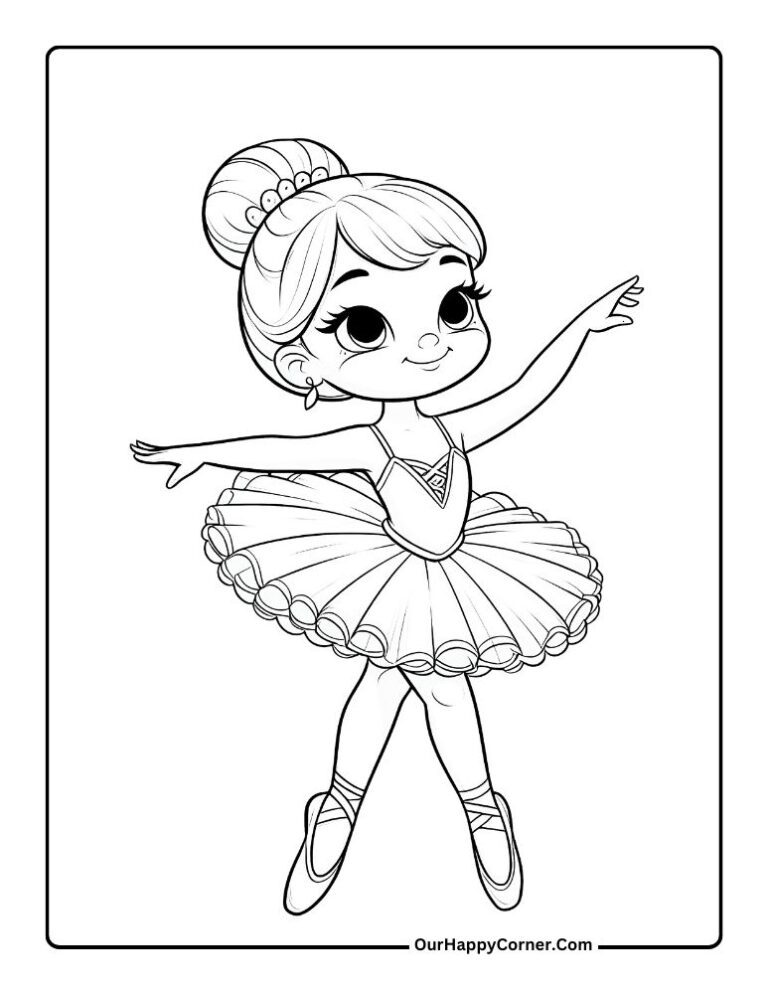 Ballerina Coloring Pages Free Printables - Our Happy Corner