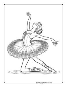 Ballerina Coloring Pages Free Printables - Our Happy Corner