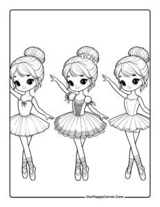 Ballerina Coloring Pages Free Printables - Our Happy Corner
