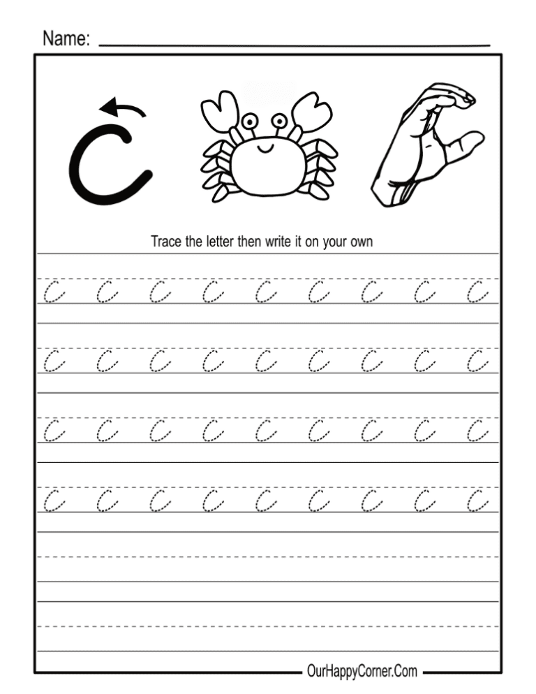 Free Cursive Alphabet Tracing Worksheets - Our Happy Corner