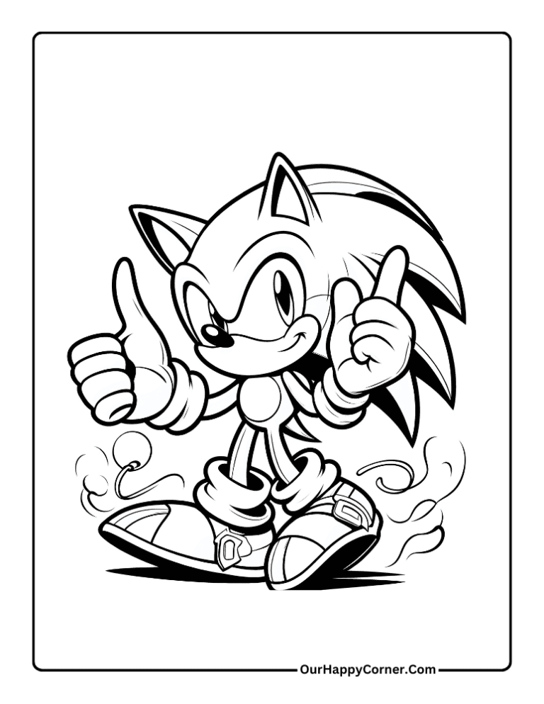 Sonic Coloring Pages Free Printables - Our Happy Corner