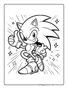 Sonic Coloring Pages Free Printables - Our Happy Corner