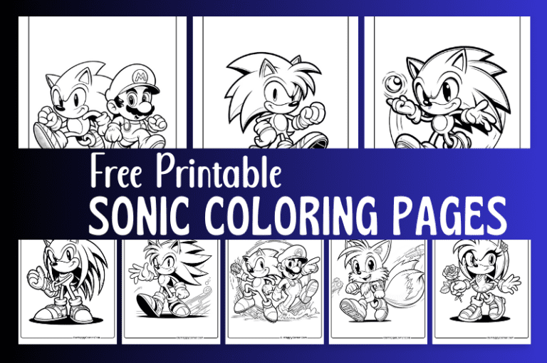 Sonic Coloring Pages Free Printable