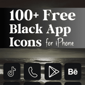 100 Free Black and White App Icons For IPhone