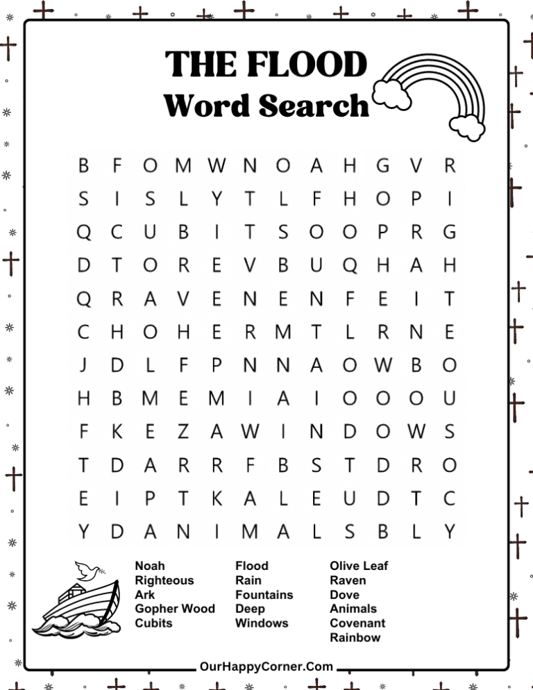 Bible Word Search Puzzles Free Printables - Our Happy Corner