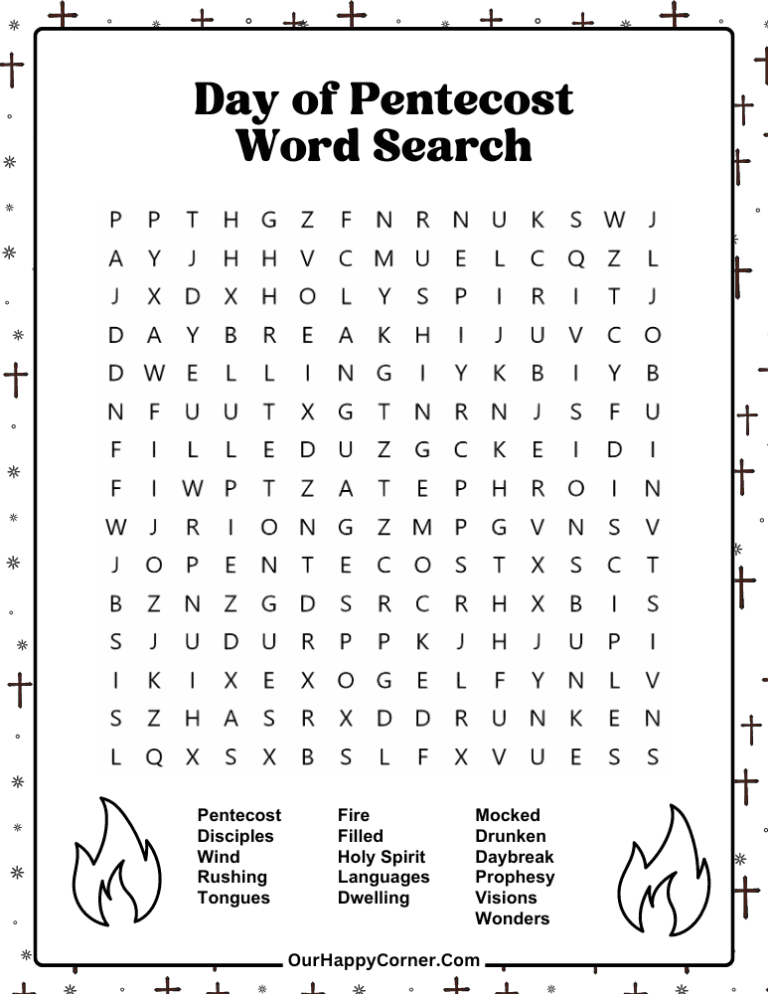 Bible Word Search Puzzles Free Printables - Our Happy Corner