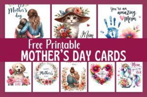Free Printable Mother's Day Cards Display