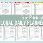 Floral Daily Planner Free Printable