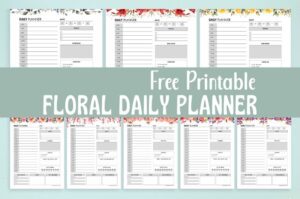 Floral Daily Planner Free Printable