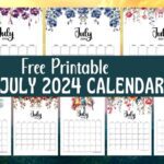 July 2024 Calendar Free Printable