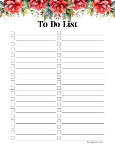To-Do List Free Printable - Our Happy Corner
