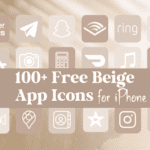 Beige App Icons for iPhone and Tablets