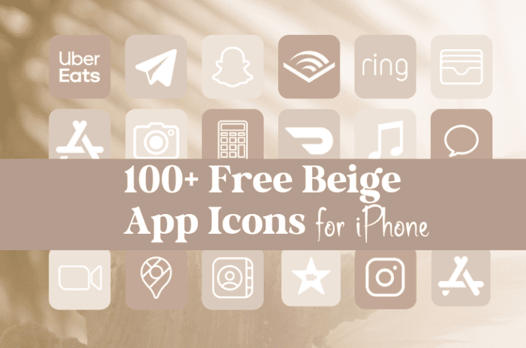 Beige App Icons for iPhone and Tablets