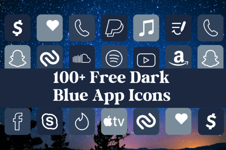 Dark Blue App Icons for iPhone and Tablets