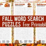 Fall Word Search Free Printable Worksheets