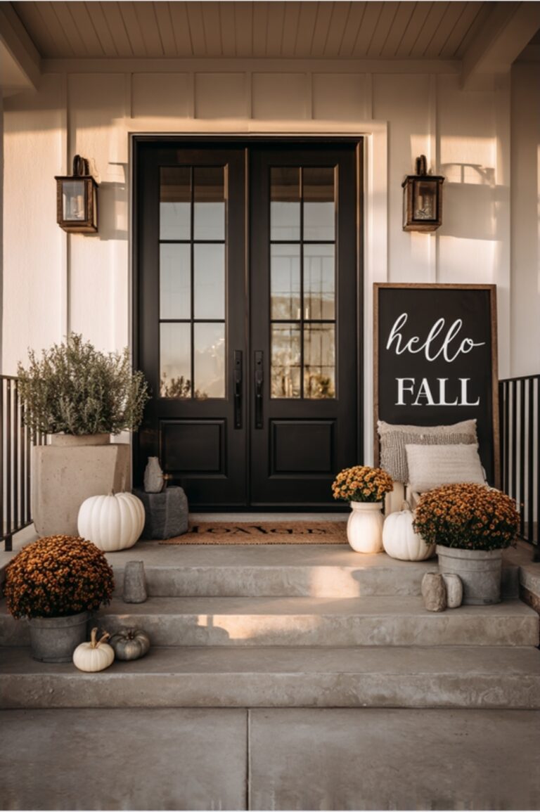 Cozy and Inviting Fall Front Porch Decor Ideas - Our Happy Corner