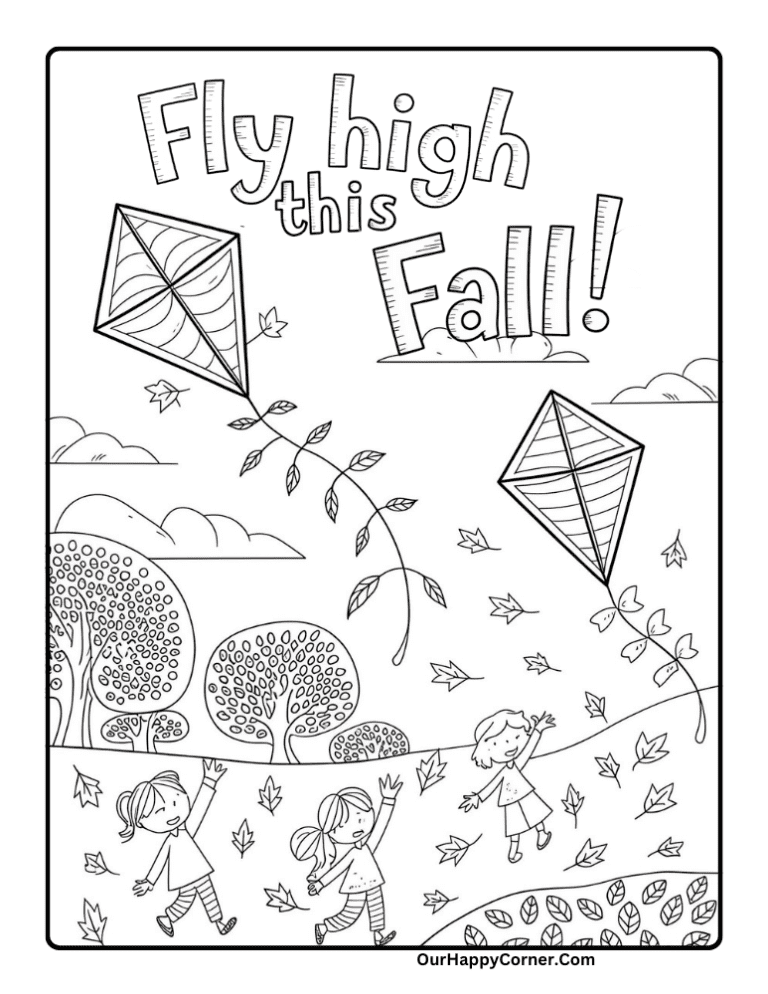 Free Fall Coloring Pages to Celebrate the Season - Our Happy Corner