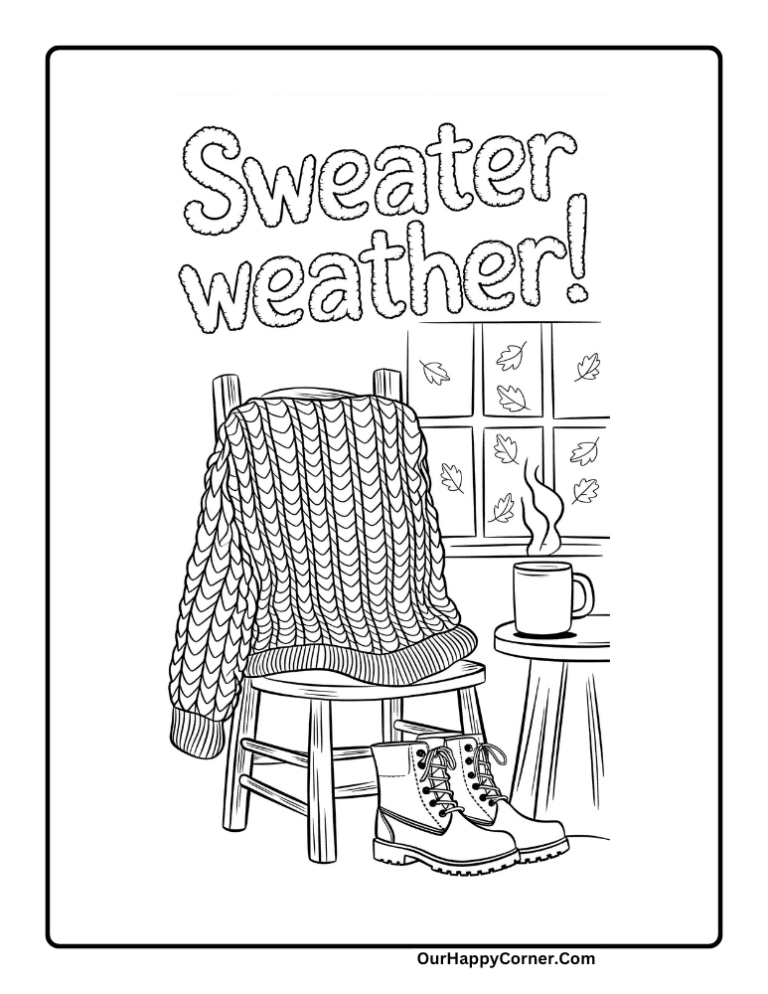 Free Fall Coloring Pages to Celebrate the Season - Our Happy Corner