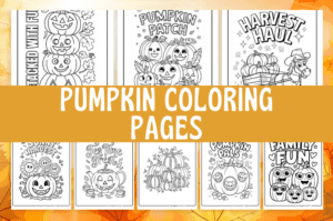 Free pumpkin coloring page printables of pumpkins in different scenes