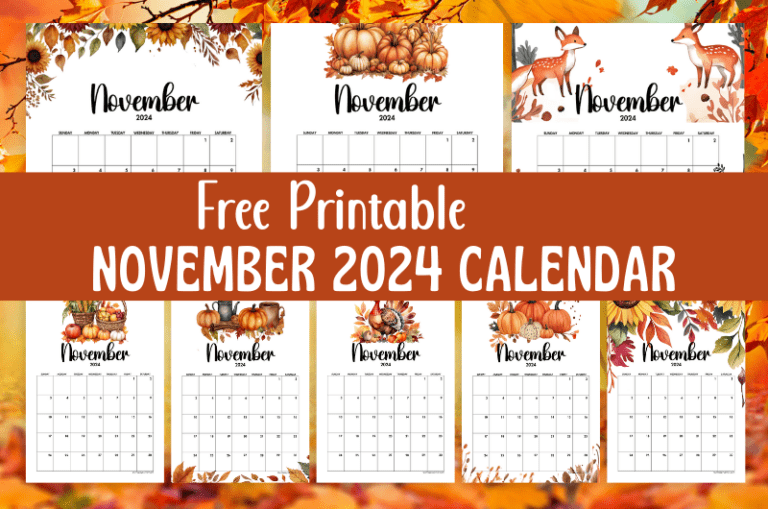 November Calendar 2024 Free Printable