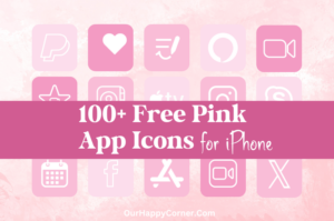 Pink App Icons for iPhone and Tablet