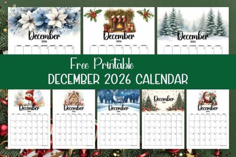 2026 December Calendar Printable