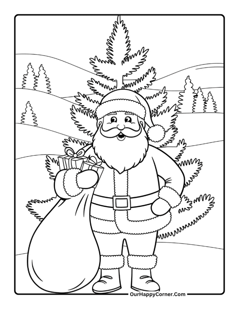 Free Christmas Coloring Pages for Kids Our Happy Corner