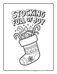 Free Christmas Coloring Pages for Kids - Our Happy Corner