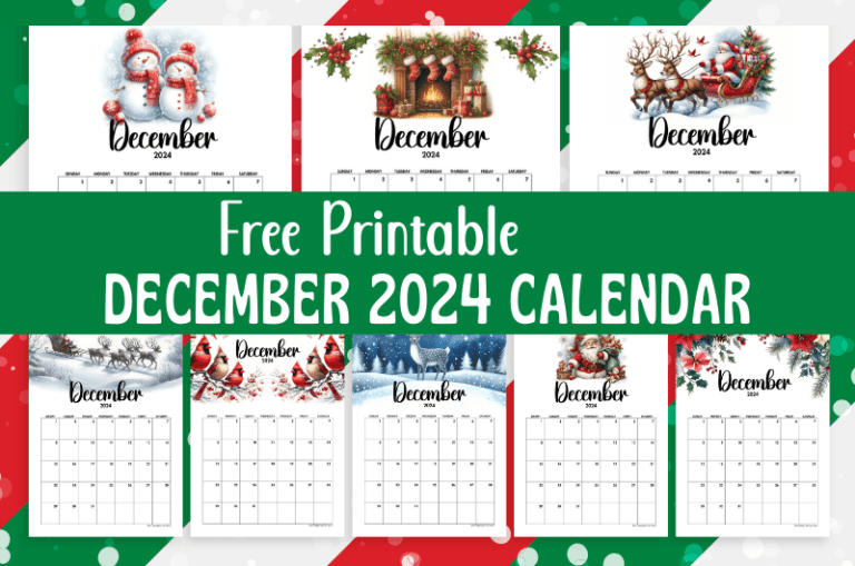 December Calendar 2024 Free Printable