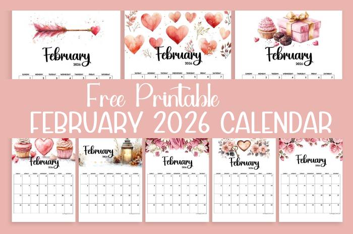 2026 February Calendar Printable