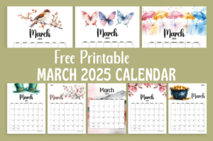 2025 March Calendar Printable