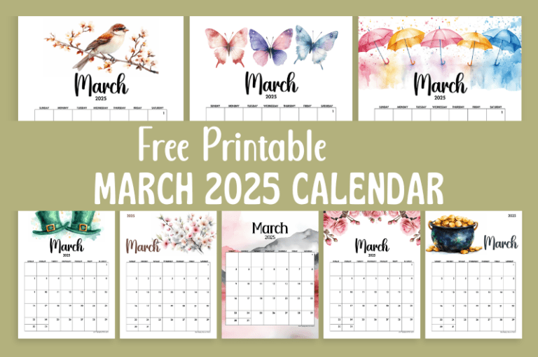 2025 March Calendar Printable