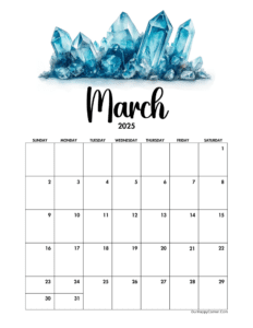 Free Printable March 2025 Calendar - Our Happy Corner