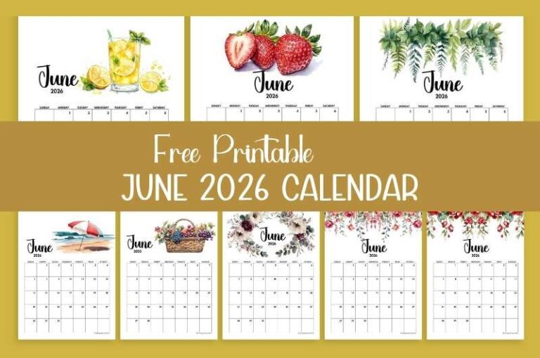 2026 June Calendar Printable