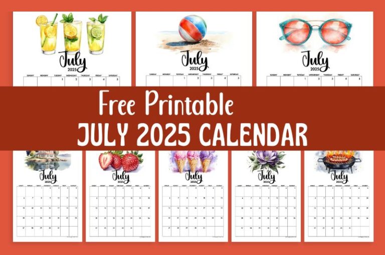 2025 July Calendar Printable