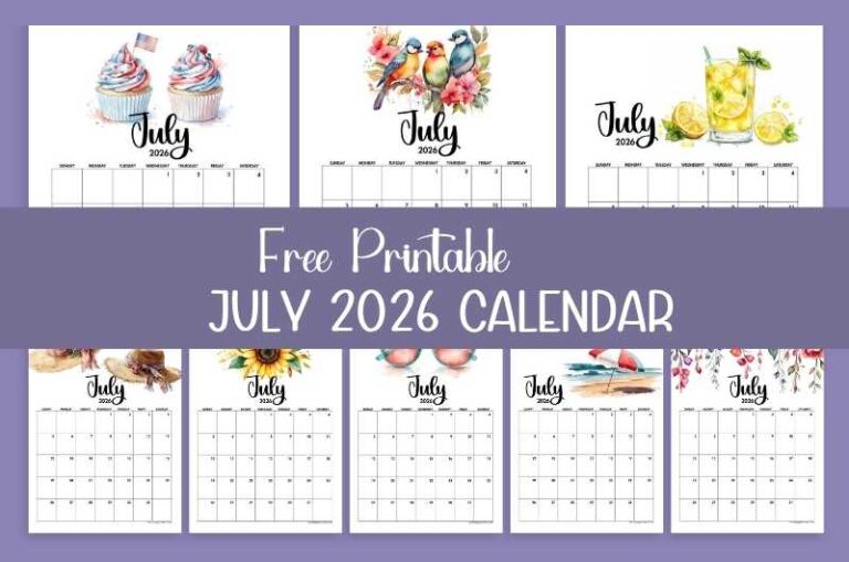 2026 July Calendar Printable