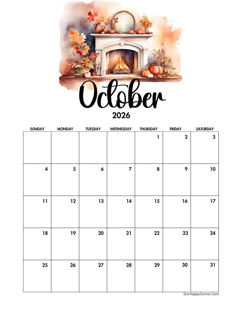 October 2026 Calendar