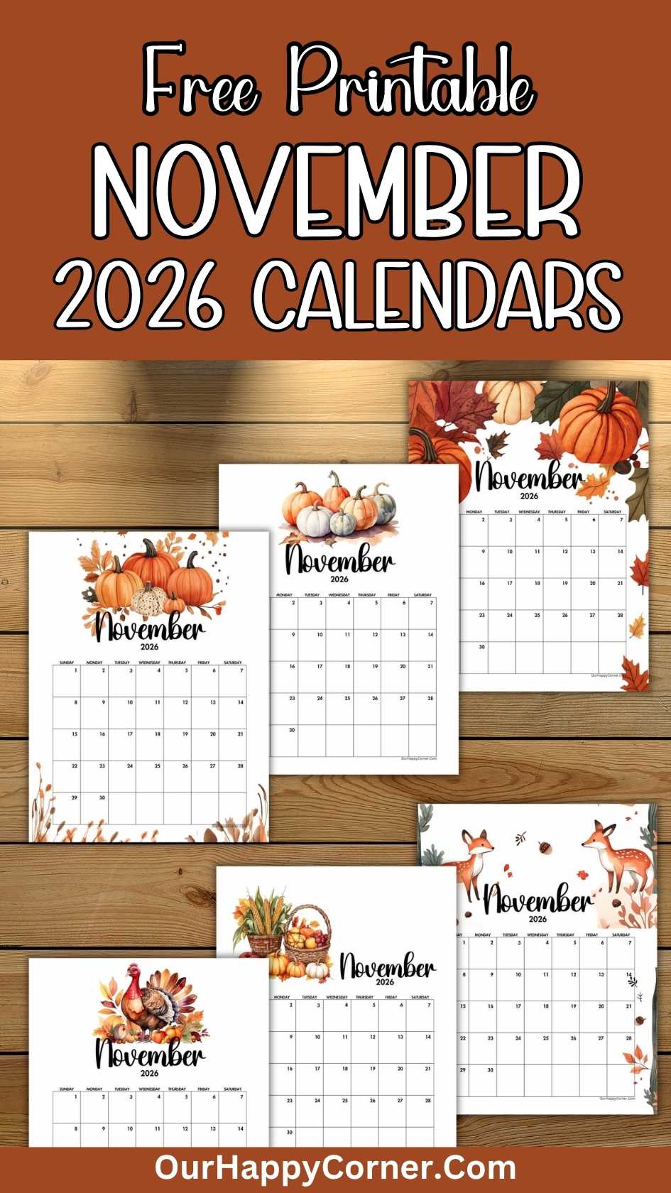 Printable November 2026 calendar