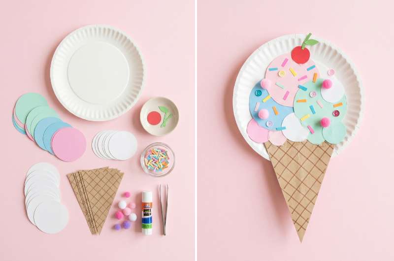 Easy Paper Plate Ice Cream Craft for Kids (Step-by-Step) - Our Happy Corner