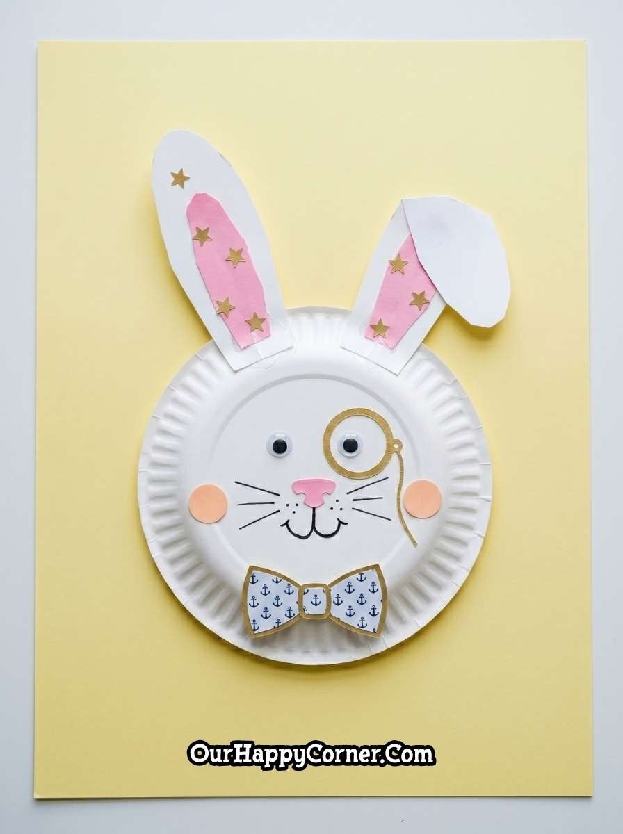 Easy Paper Plate Bunny Craft for Kids - Our Happy Corner