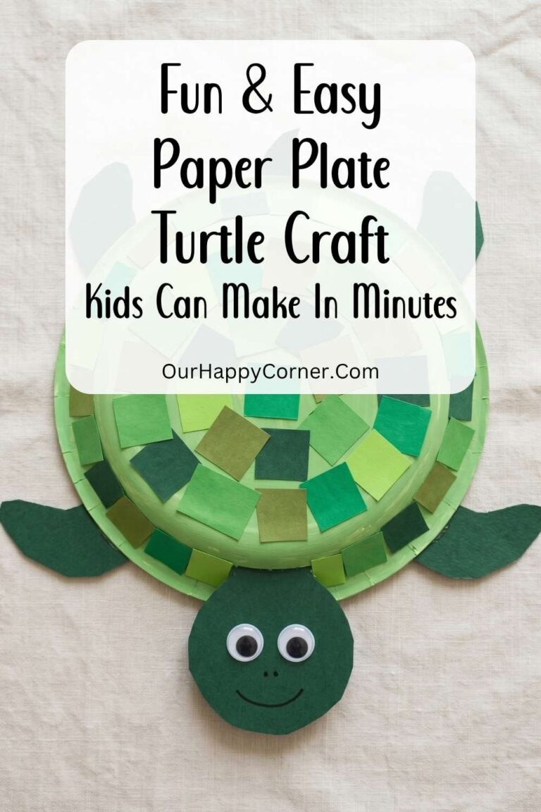 Paper Plate Turtle Craft for Kids - Easy Summer Activity - Our Happy Corner