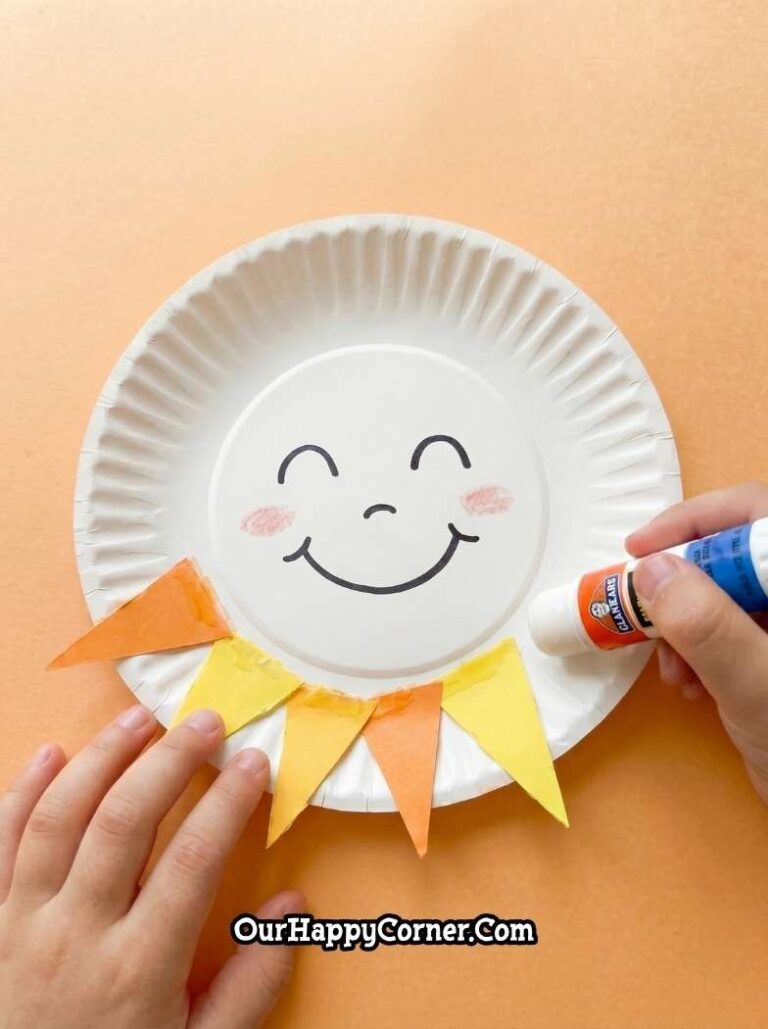 Paper Plate Sun Craft for Kids (Easy Step-by-Step Guide) - Our Happy Corner