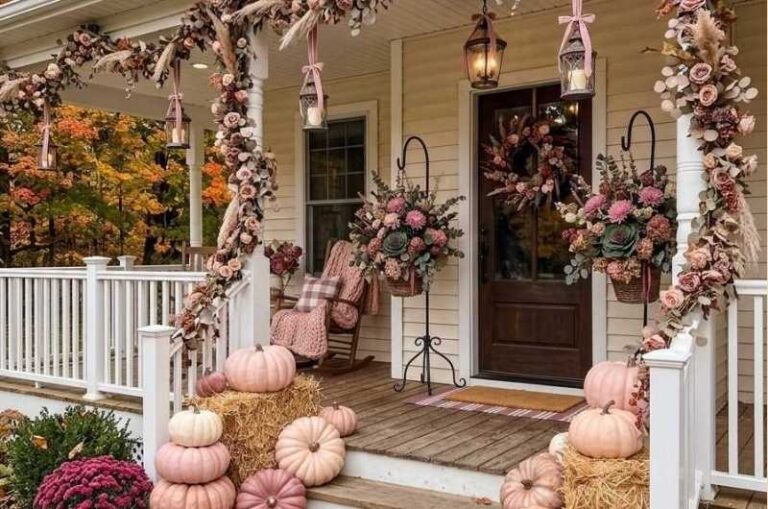 Pink fall decoration