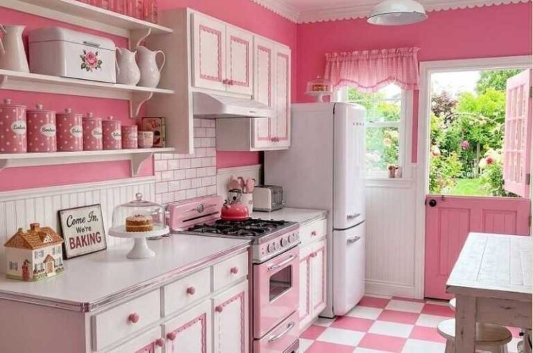 Vintage Pink Kitchens