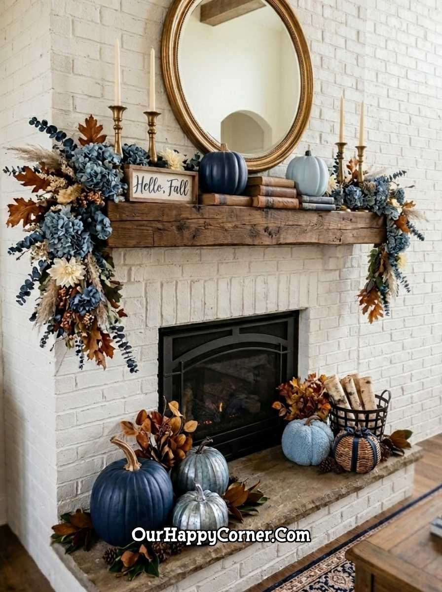 26 Blue Fall Decor That Will Transform Your Home This Autumn - Our ...
