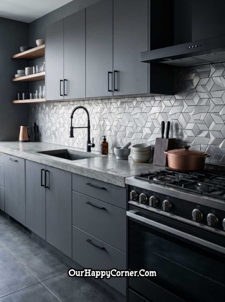 Frost Nickel Kitchen Backsplash