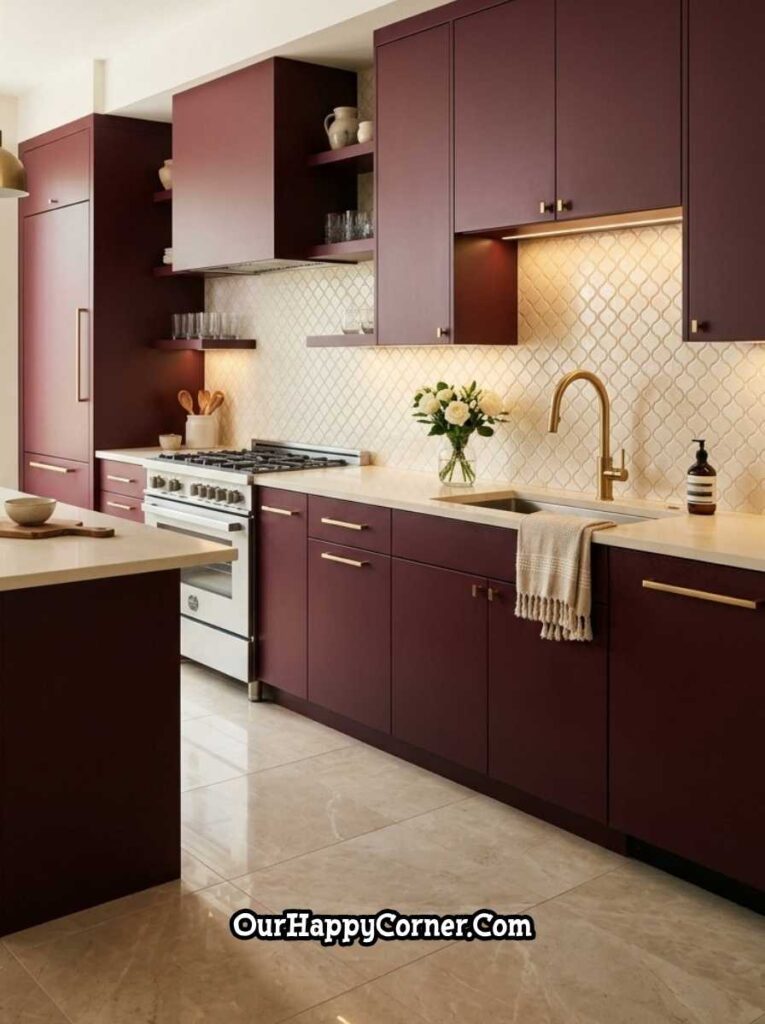Pearl Arabesque Ceramic Mosaic Kitchen Backsplash