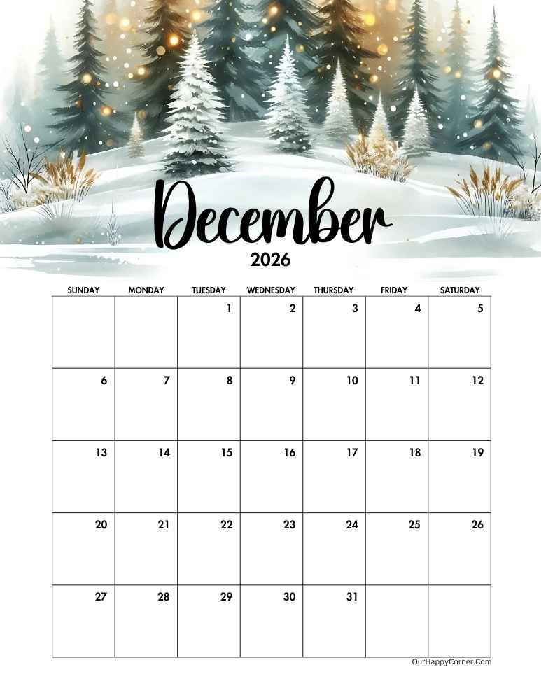 Christmas themed calendar
