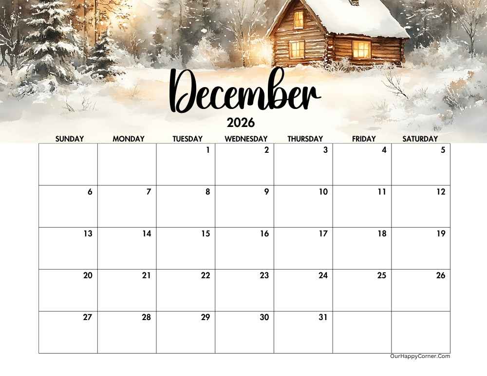 Winter Dec calendar