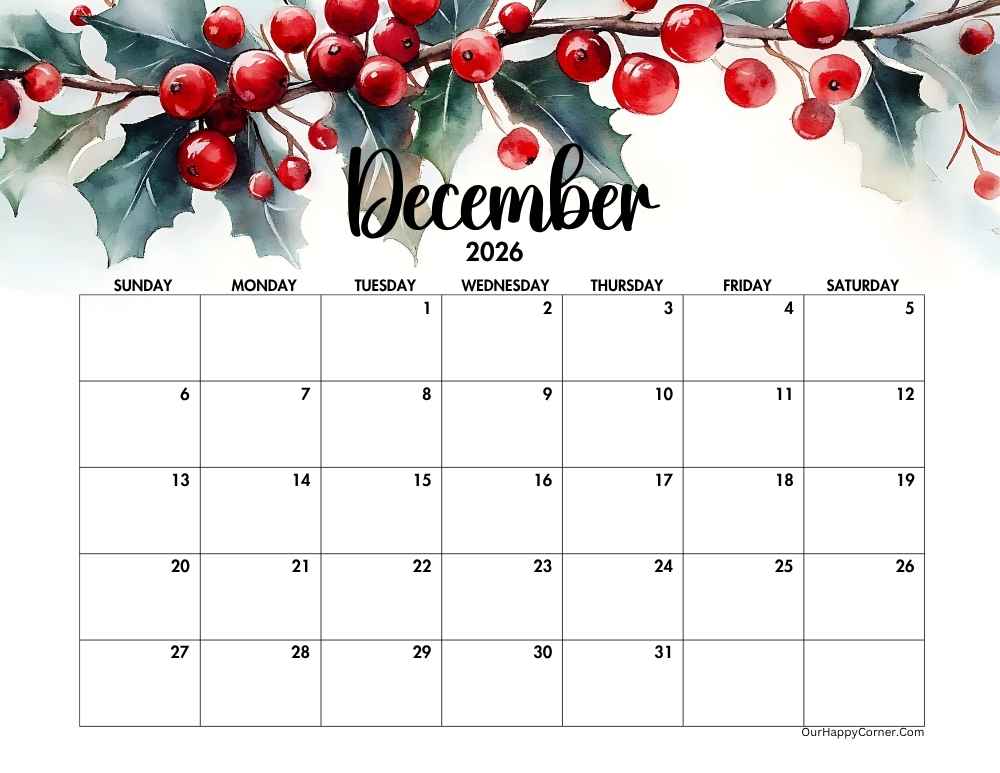 Christmas theme calendar